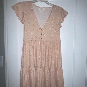 Jessica Simpson Baby Pink Floral Babydoll Dress